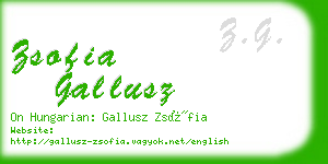 zsofia gallusz business card